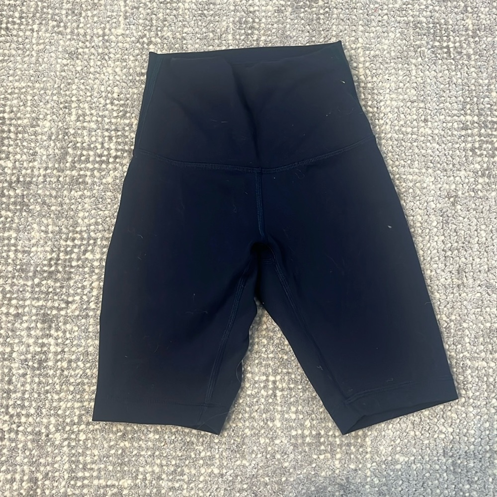 lululemon biker shorts size 0 navy